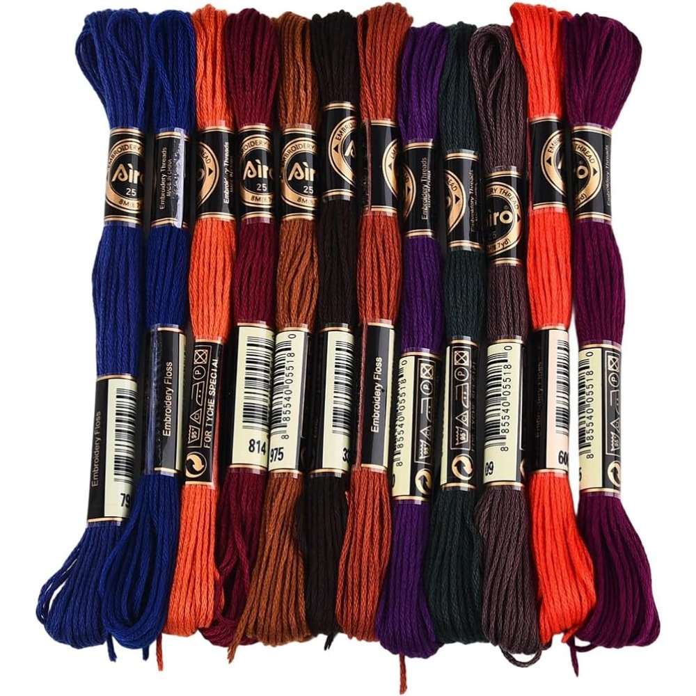 Embroidery Gradient - 12 Skeins 6 Strands Hand Variegated