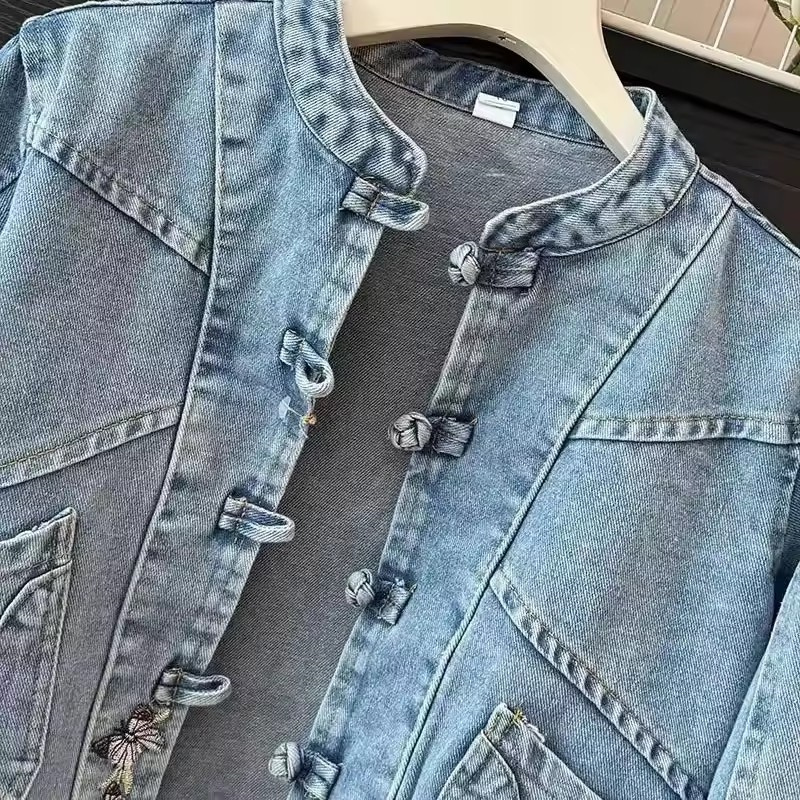 Embroidery Jeans - 2025 Spring Autumn New Fashion Denim