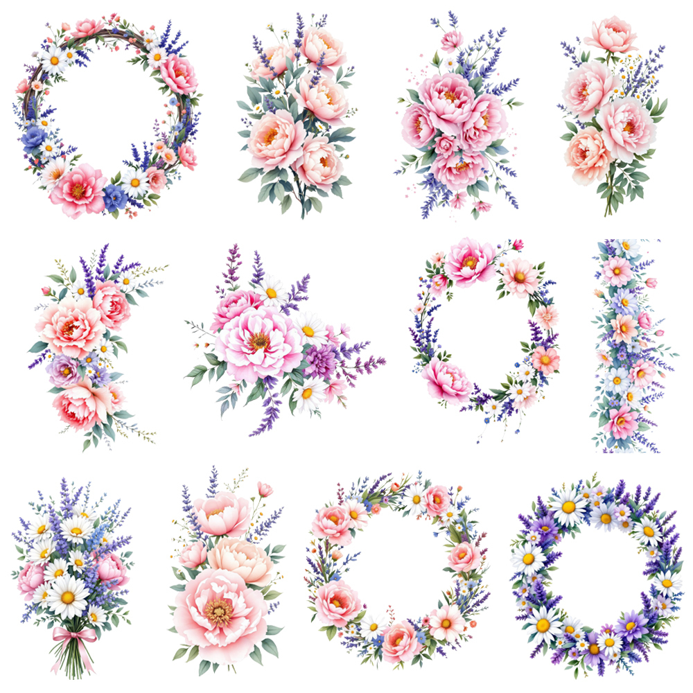 Embroidery Daisy Flower - 15cm Kids Flower Wreath Carnation Daisy