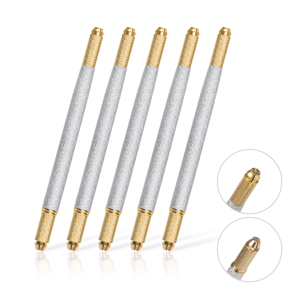 Embroidery Needle Pen - 1pcs Microblading Double End Metal Relief