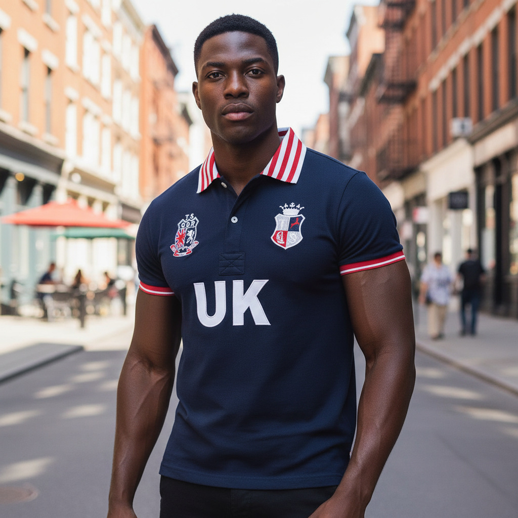 Men's polo shirt UK British Ro - Embroidery Uk avaliação e preço