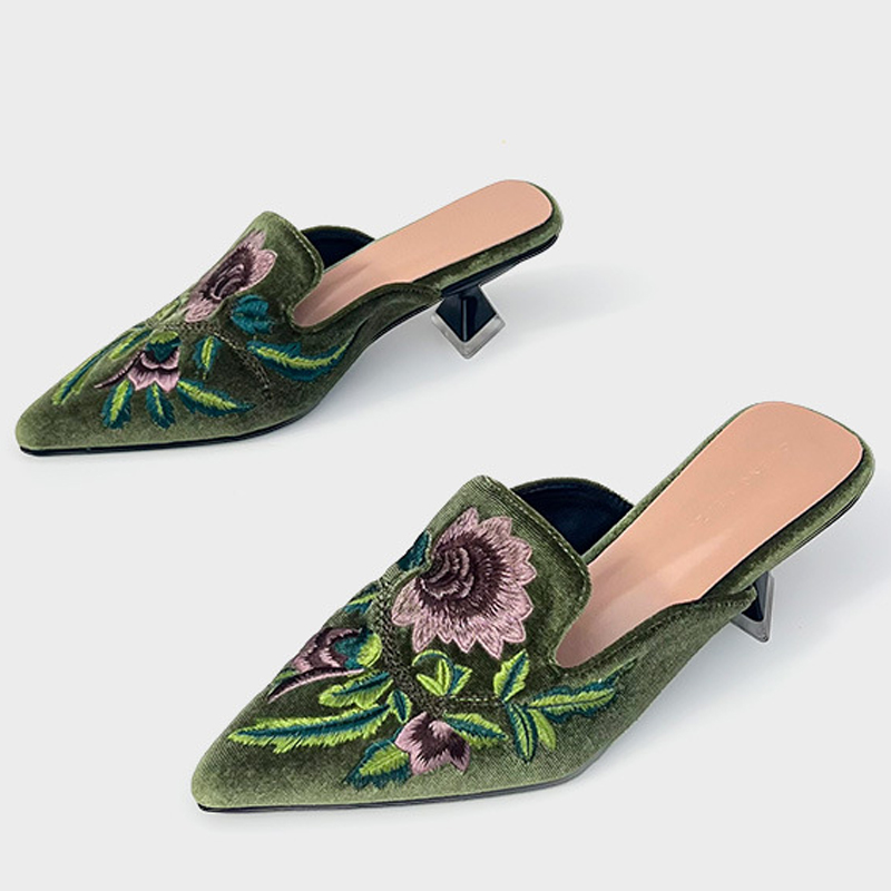Embroidery Velour Women Shoes  - Embroidery Design avaliação e preço