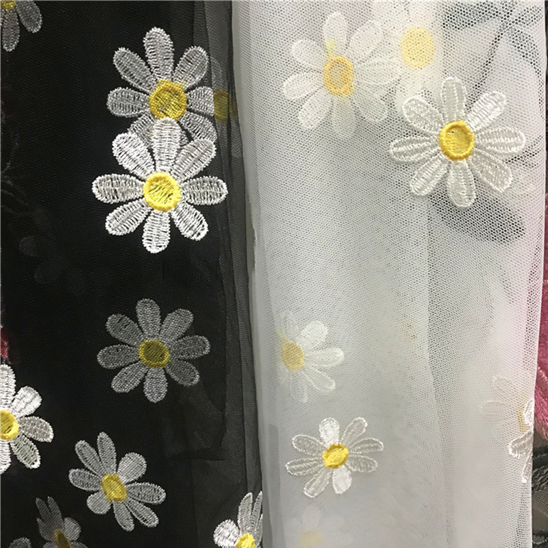 150cm Wide Daisy Embroidery La - Embroidery Daisy Flower avaliação e preço