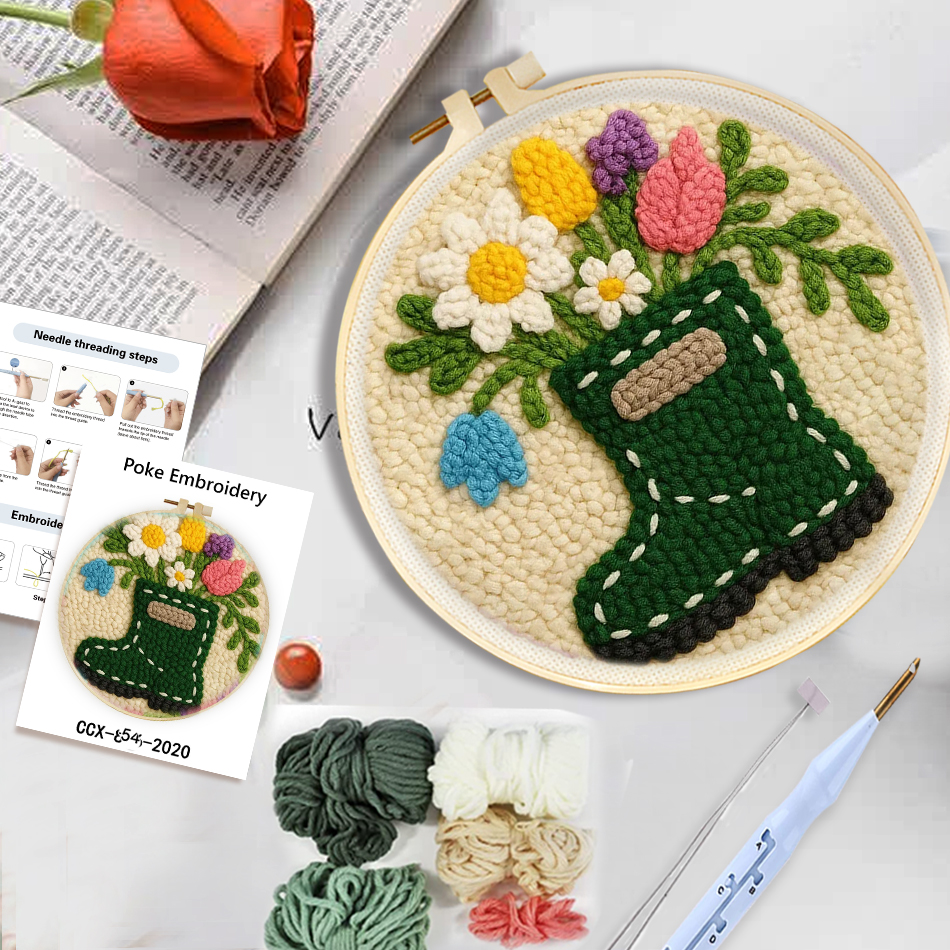 DIY Punch Needle Kits Mushroom - Embroidery Whale avaliação e preço