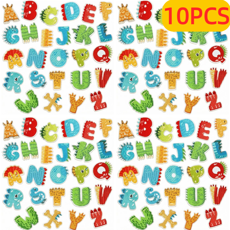 10PCS Wholesale Colorful Engli - Embroidery Alphabet Designs avaliação e preço