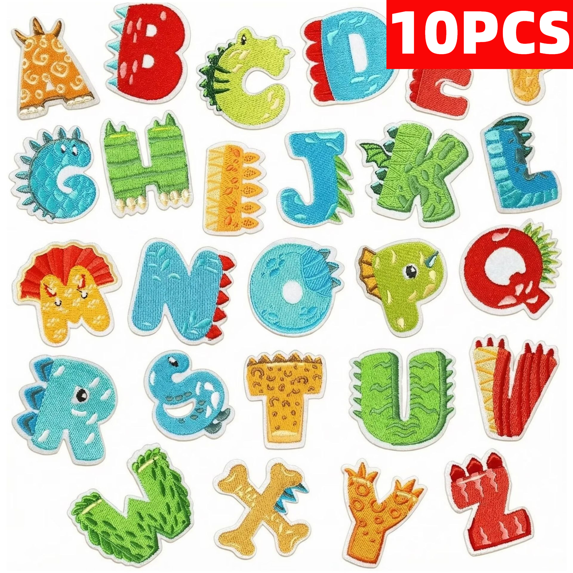 10PCS Wholesale Colorful Engli - Embroidery Alphabet Designs avaliação e preço