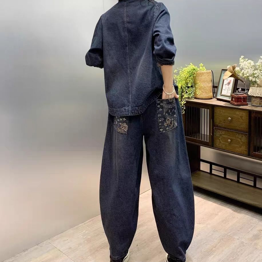 Vintage Button Loose Embroider - Embroidery Jeans avaliação e preço