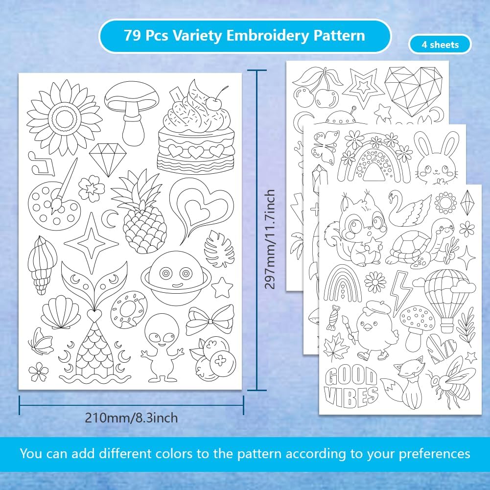 4Sheets Cute Cartoon Pattern S - Water Soluble Stabilizer avaliação e preço