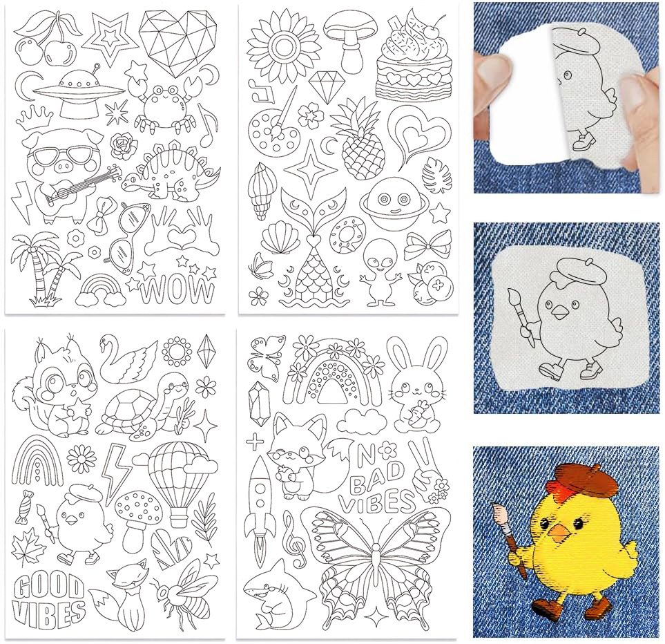4Sheets Cute Cartoon Pattern S - Water Soluble Stabilizer avaliação e preço