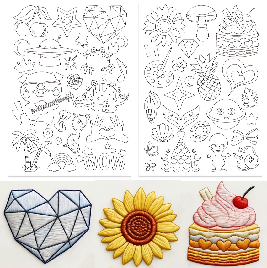 4Sheets Cute Cartoon Pattern S - Water Soluble Stabilizer avaliação e preço