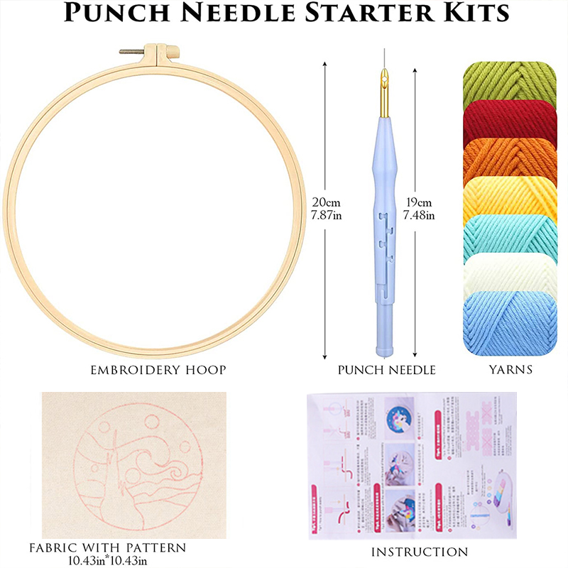 DIY Punch Needle Embroidery Ki - Embroidery Daisy Flower avaliação e preço