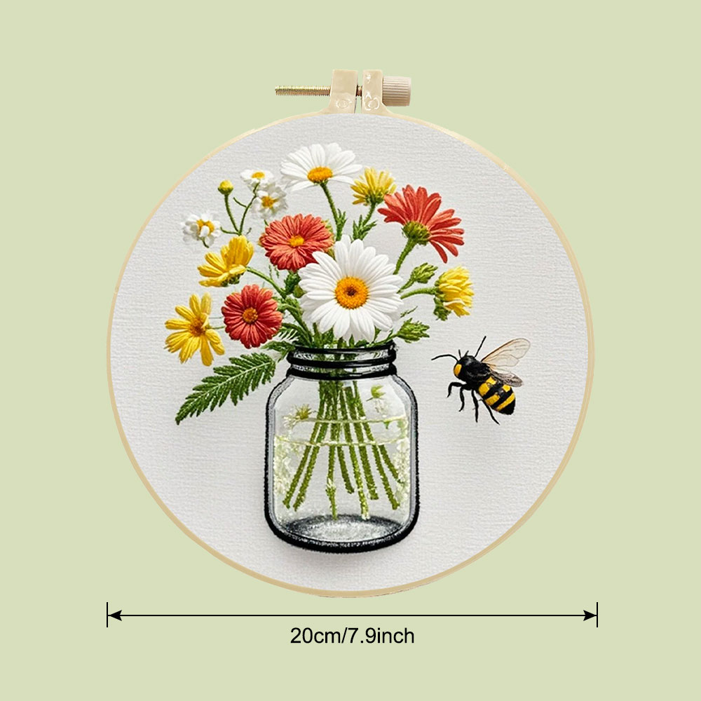 1PCS Diy Embroidery Kits Daisy - Embroidery Daisy Flower avaliação e preço