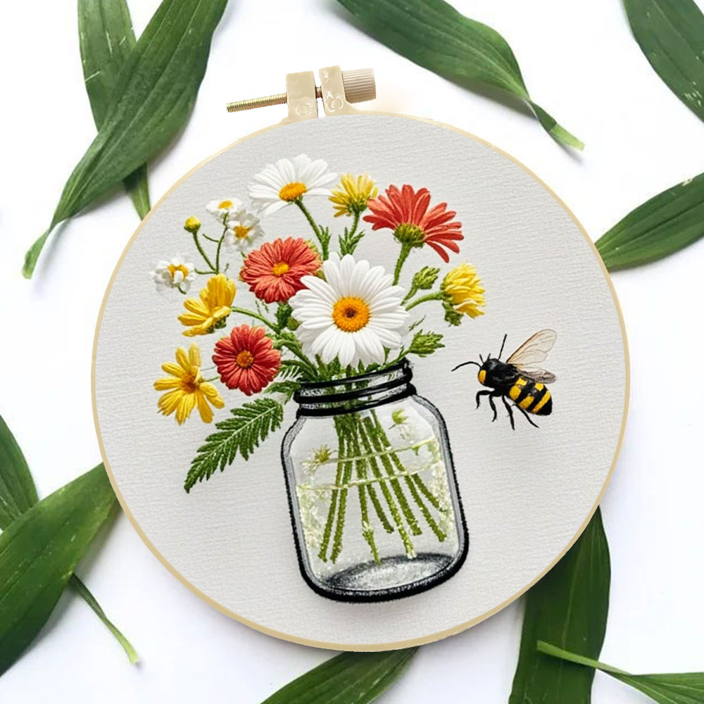 1PCS Diy Embroidery Kits Daisy - Embroidery Daisy Flower avaliação e preço