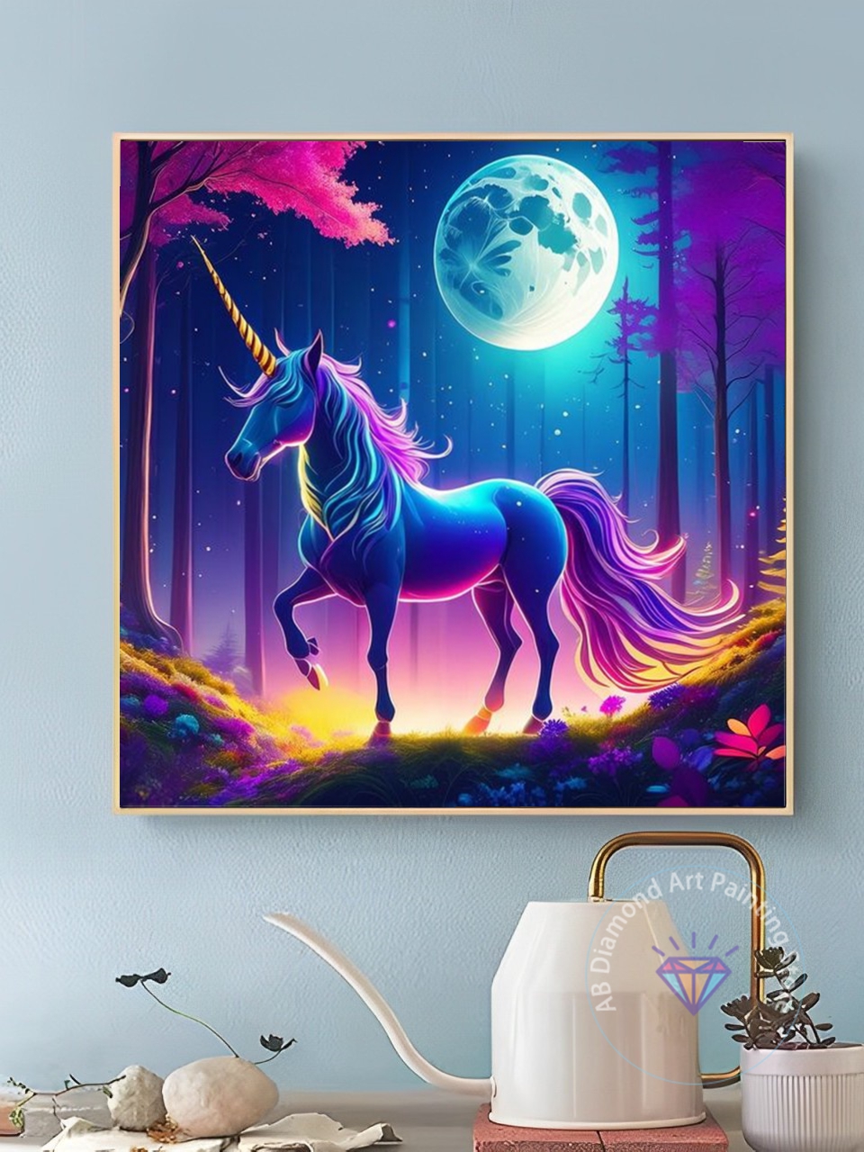 Fantasy cute unicorn Diamond P - Embroidery Unicorn avaliação e preço