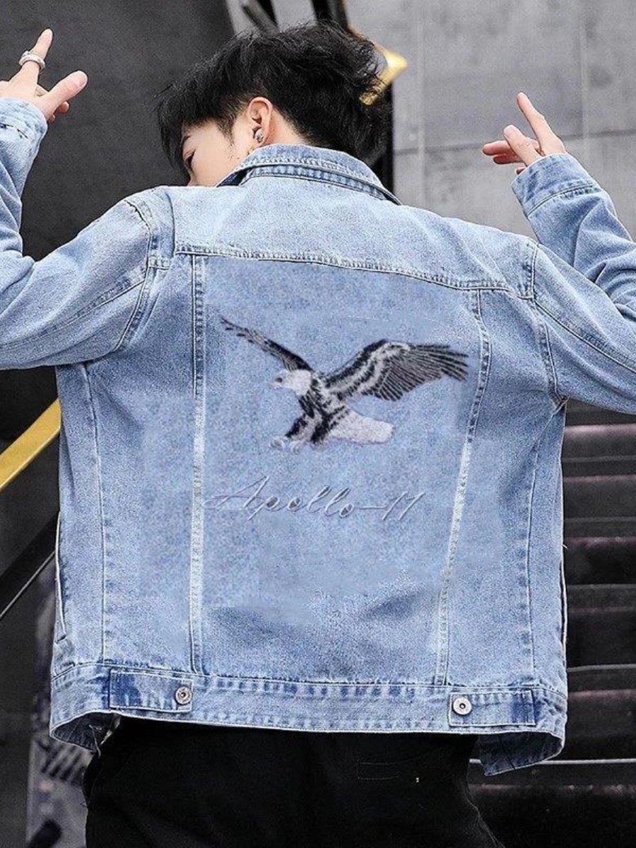 New 2026 Men's Denim Jacket Sp - Embroidery Jeans avaliação e preço