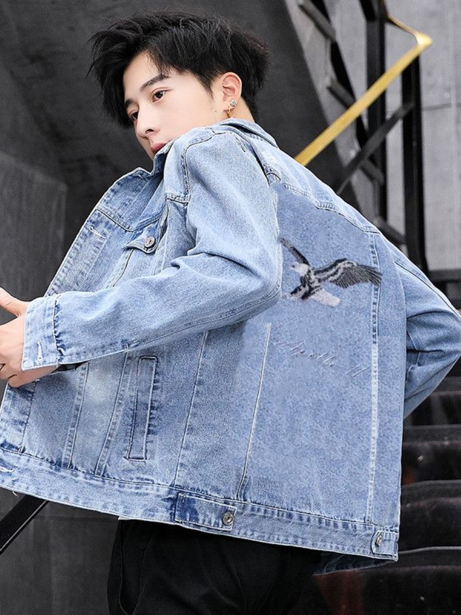 New 2026 Men's Denim Jacket Sp - Embroidery Jeans avaliação e preço