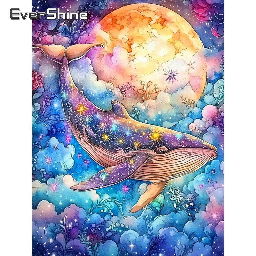 Evershine Full Drill Diamond E - Embroidery Whale avaliação e preço