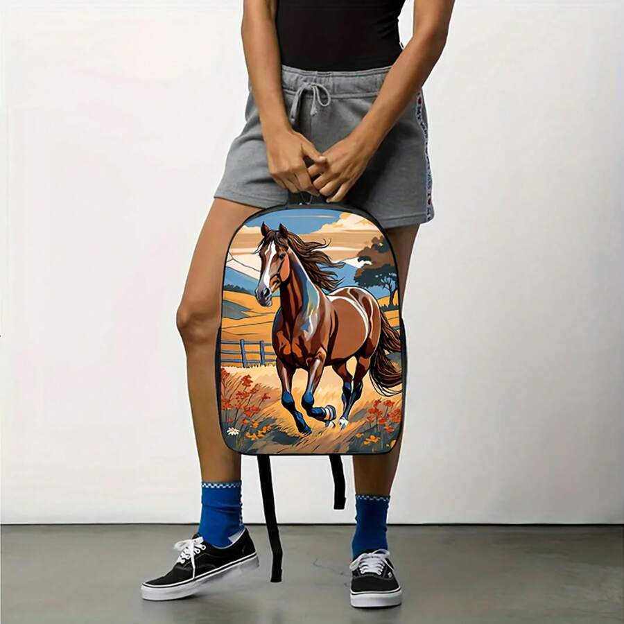 Horse Running Landscape Print  - Embroidery Horse avaliação e preço