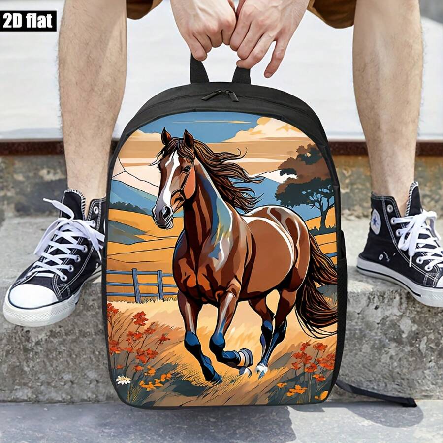 Horse Running Landscape Print  - Embroidery Horse avaliação e preço