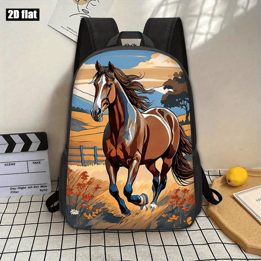 Horse Running Landscape Print  - Embroidery Horse avaliação e preço