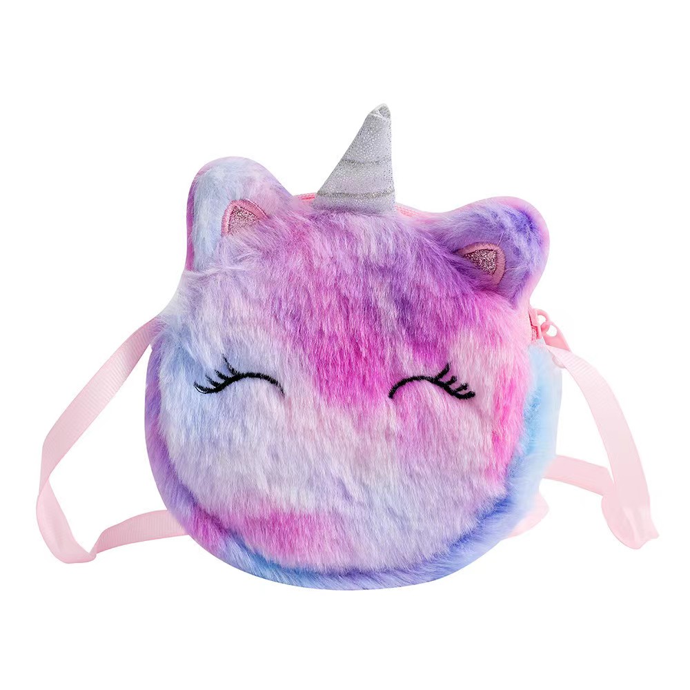 Kids Fashion Plush Shoulder Ba - Embroidery Unicorn avaliação e preço