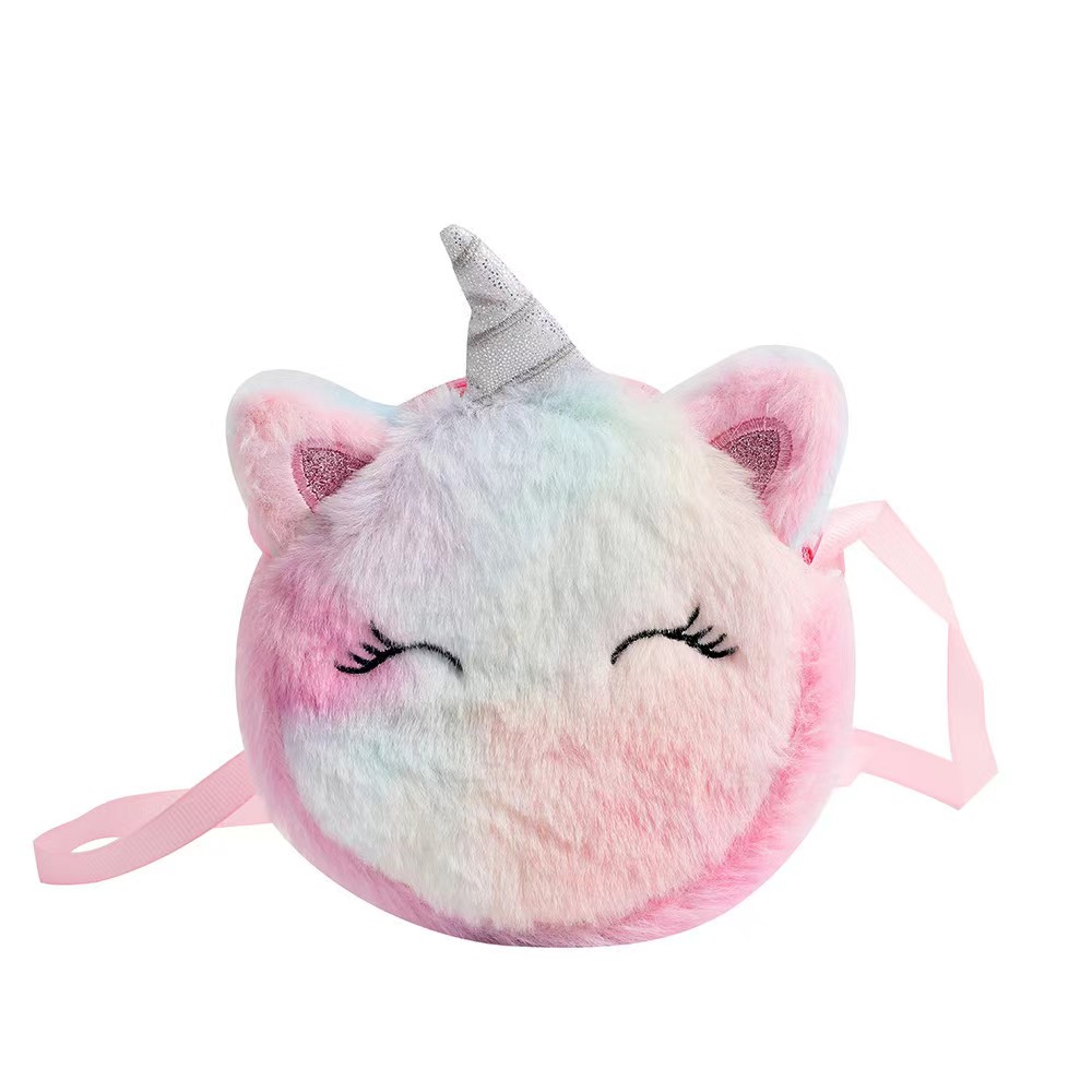 Kids Fashion Plush Shoulder Ba - Embroidery Unicorn avaliação e preço