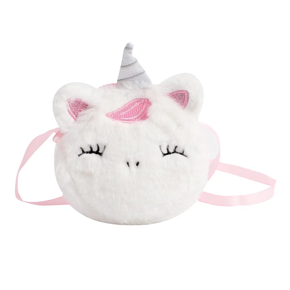 Kids Fashion Plush Shoulder Ba - Embroidery Unicorn avaliação e preço