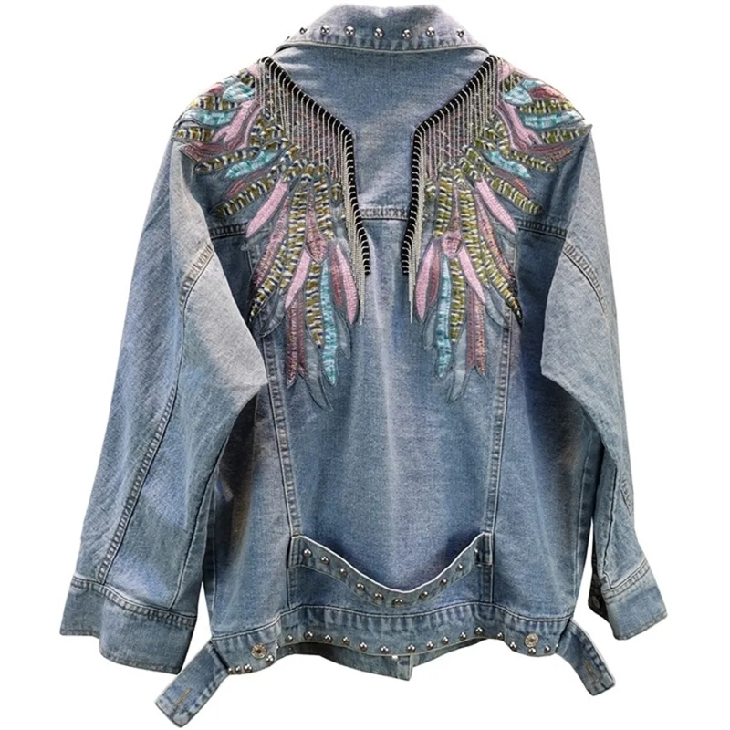 2024 New AutumnFashion Rivet W - Embroidery Jeans avaliação e preço