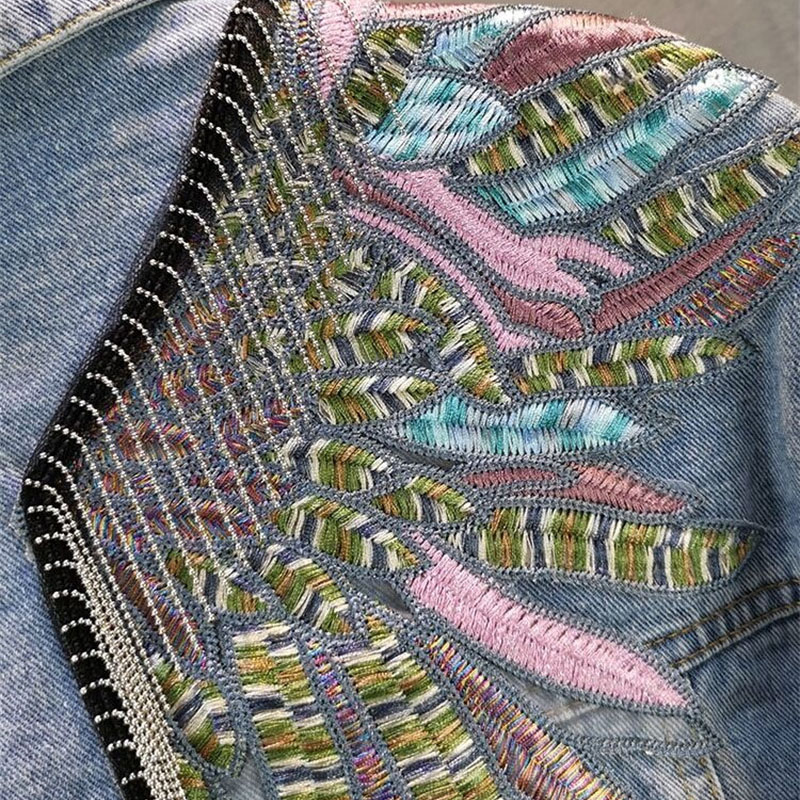 2024 New AutumnFashion Rivet W - Embroidery Jeans avaliação e preço