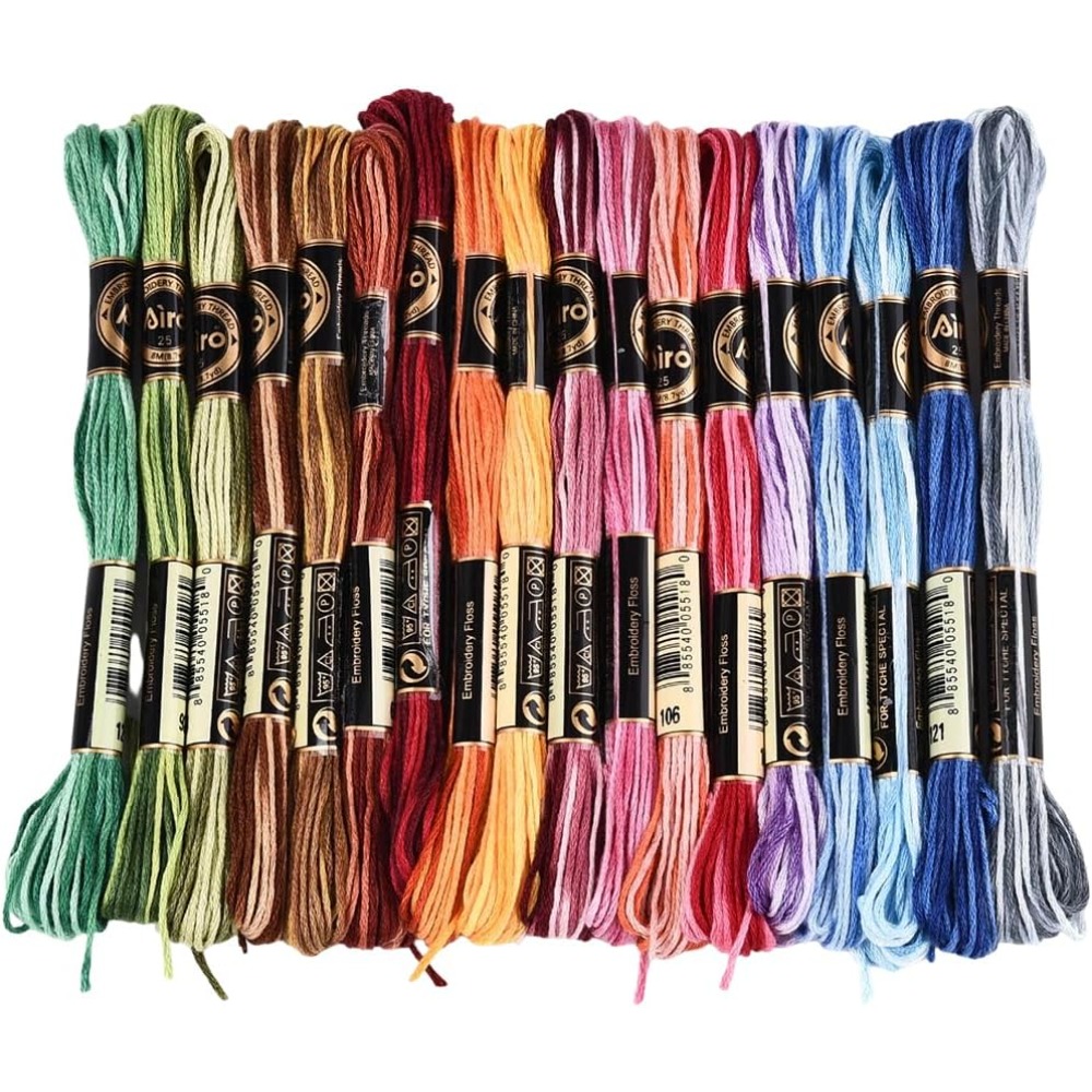 18 Skeins 6 Strands Colorful V - Embroidery Gradient avaliação e preço