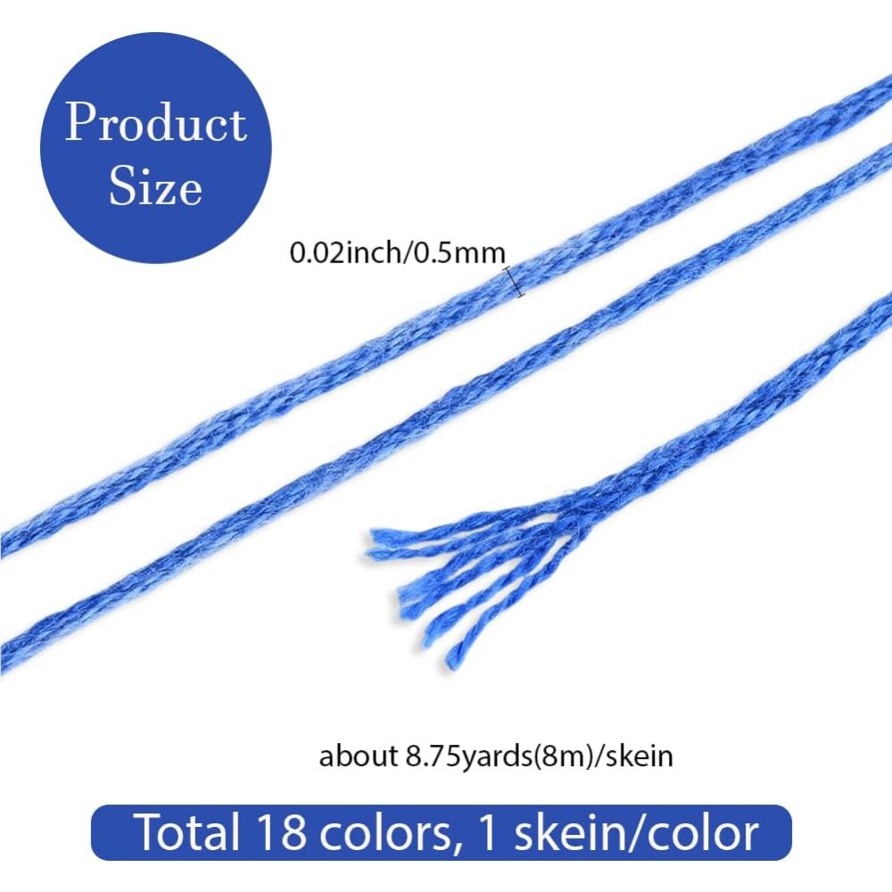 18 Skeins 6 Strands Colorful V - Embroidery Gradient avaliação e preço