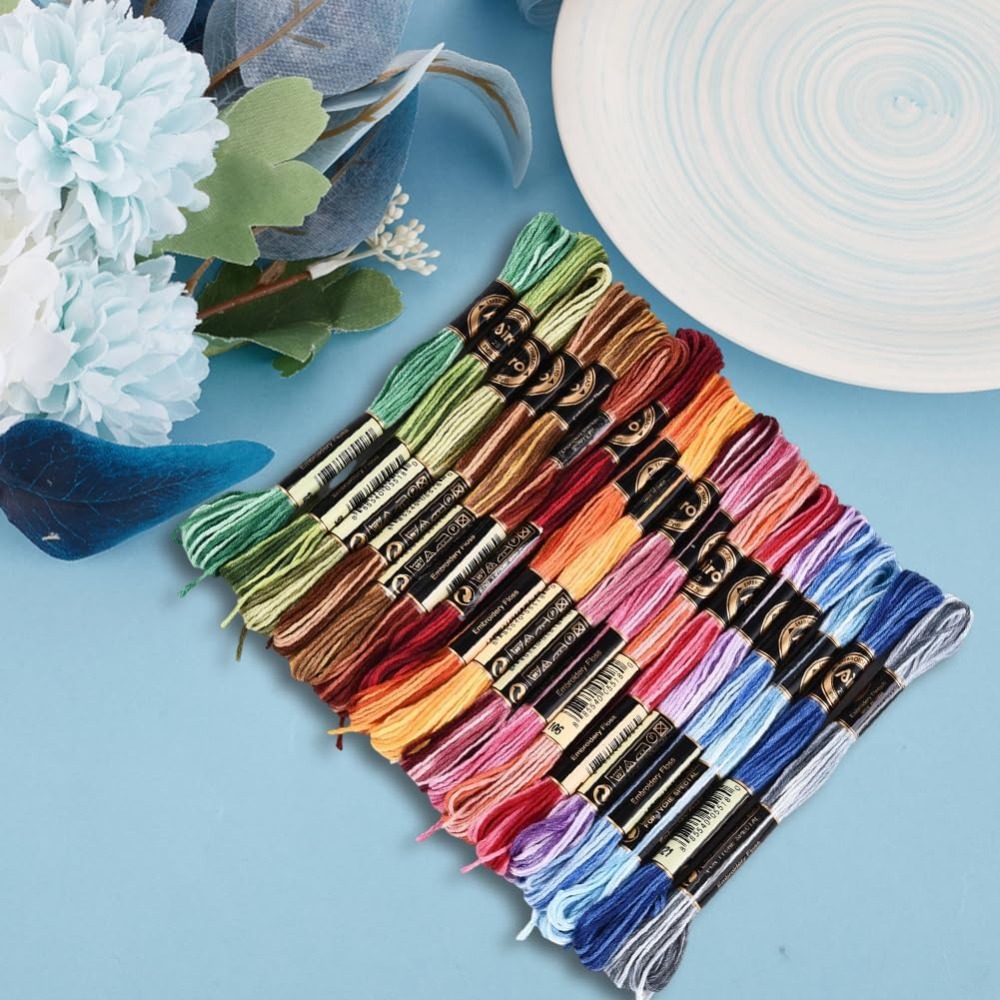 18 Skeins 6 Strands Colorful V - Embroidery Gradient avaliação e preço