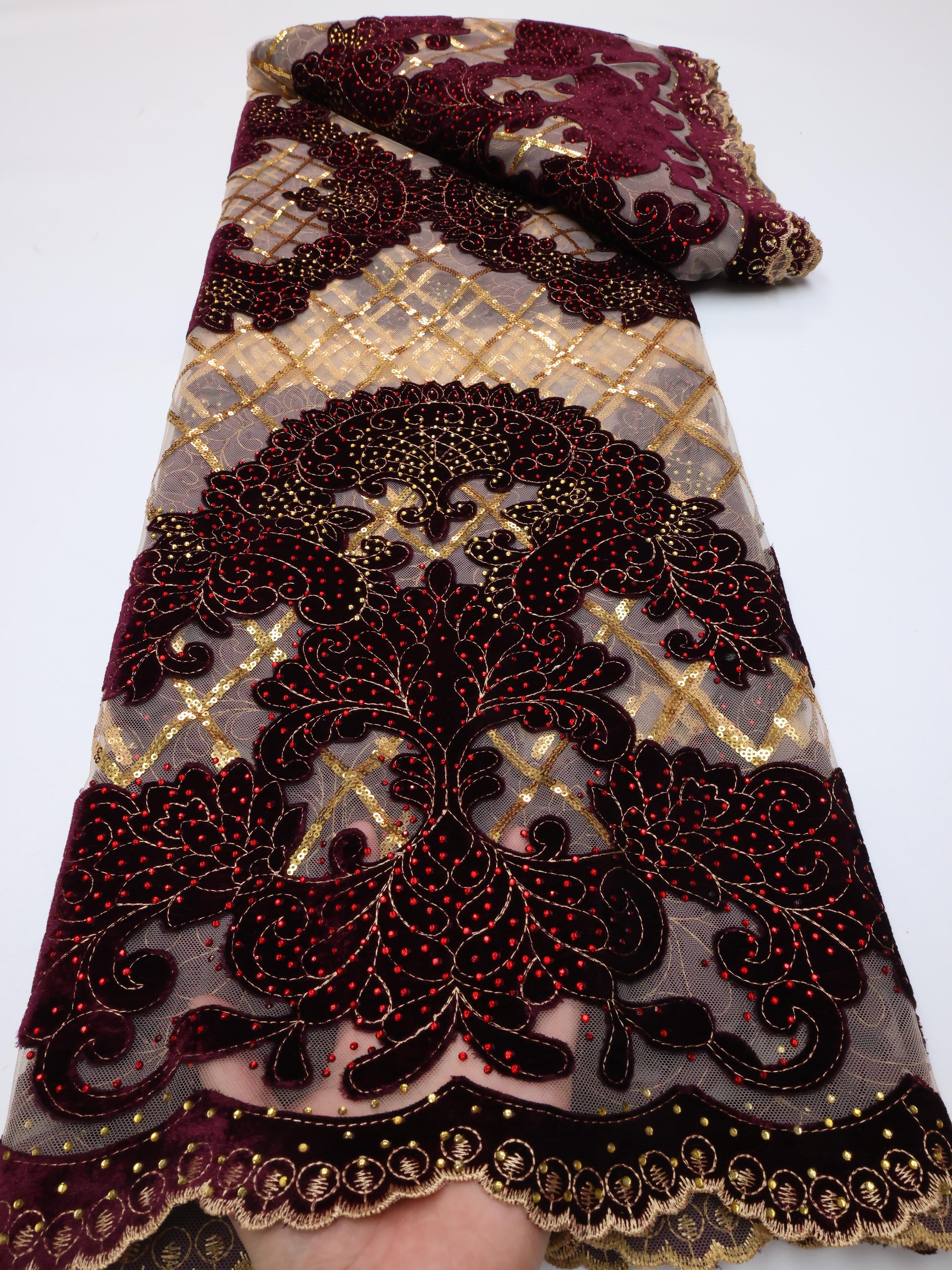 Wholesale Fashion African Velv - Embroidery Gradient avaliação e preço