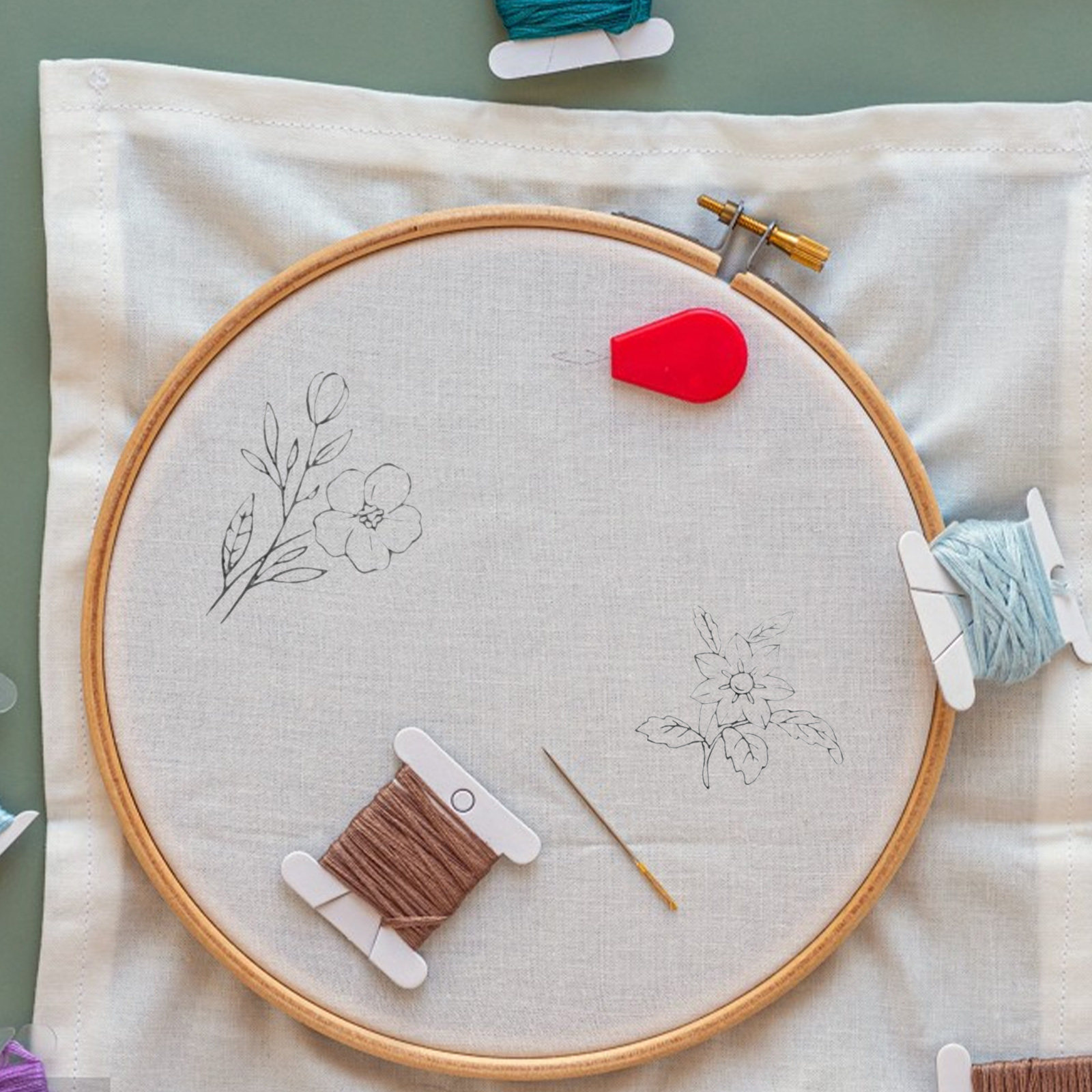 2 Pcs Alphabet Embroidery Stab - Embroidery Alphabet Designs avaliação e preço