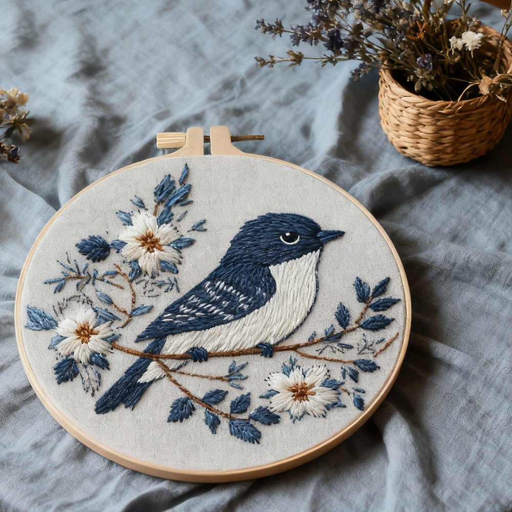 1pc Cross Stitch Kits Bird Flo - Embroidery Whale avaliação e preço