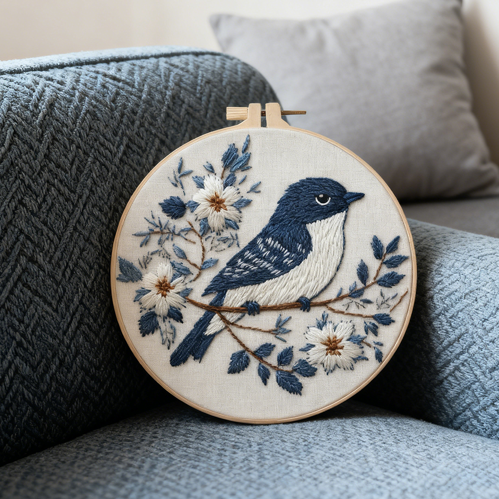1pc Cross Stitch Kits Bird Flo - Embroidery Whale avaliação e preço