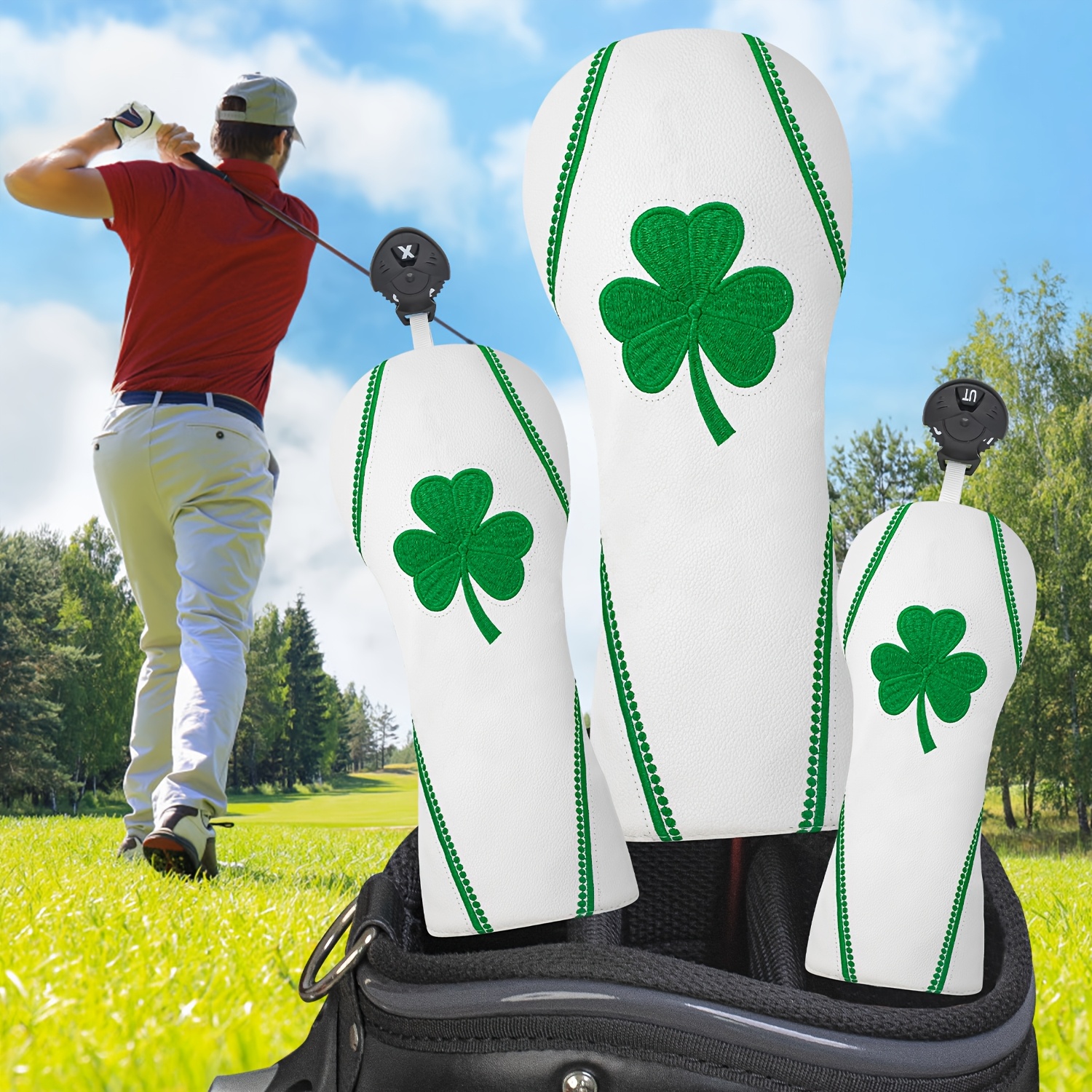 1pc/4pcs Golf Club Head Covers - Embroidery Design avaliação e preço