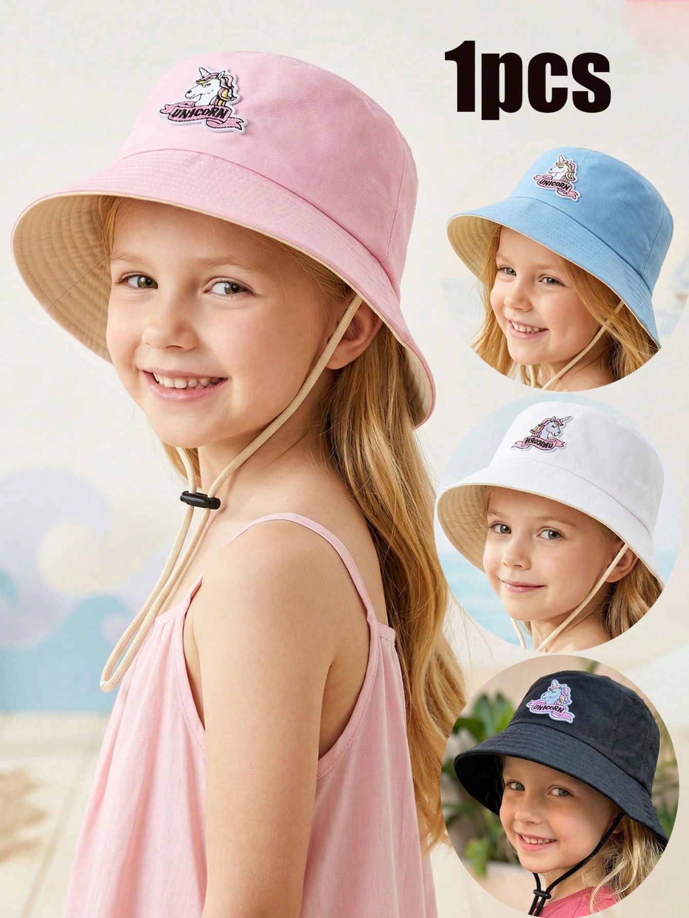 1pcs 2-6Y Girls Cartoon Unicor - Embroidery Unicorn avaliação e preço