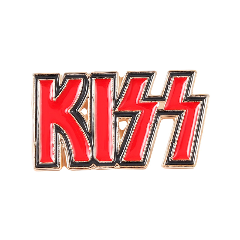 KISS band pin English letters  - Embroidery Kiss avaliação e preço