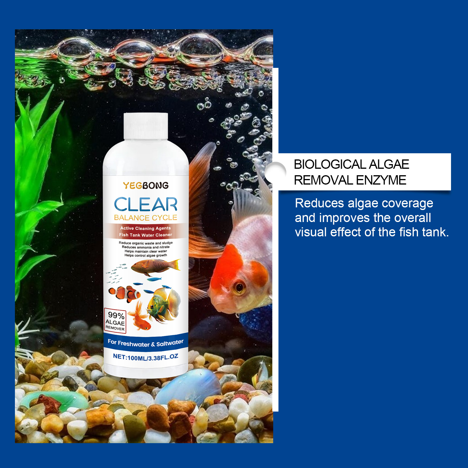 Algae Remover for Fish Tanks,  - Water Soluble Stabilizer avaliação e preço