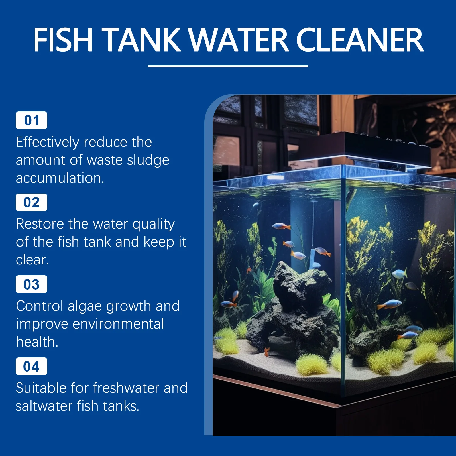 Algae Remover for Fish Tanks,  - Water Soluble Stabilizer avaliação e preço