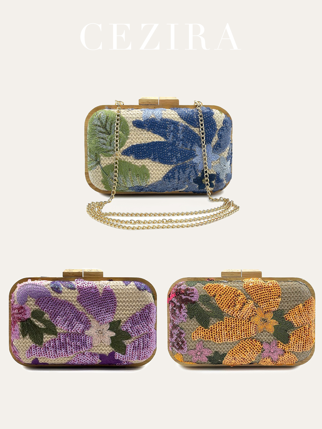 CEZIRA Women's Fashion Wood Ki - Embroidery Kiss avaliação e preço