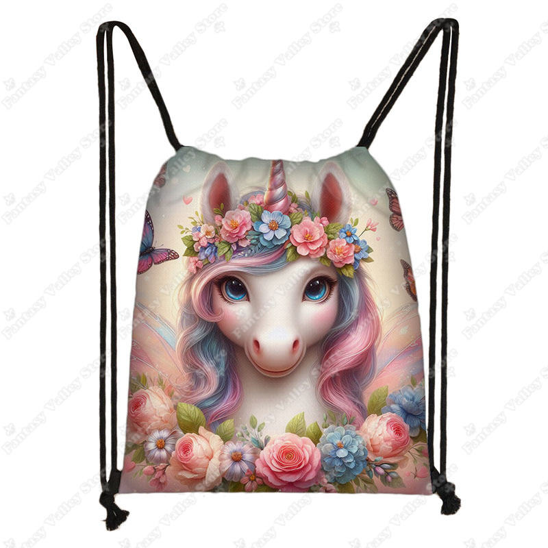 Cute Unicorn Flower Print Draw - Embroidery Unicorn avaliação e preço