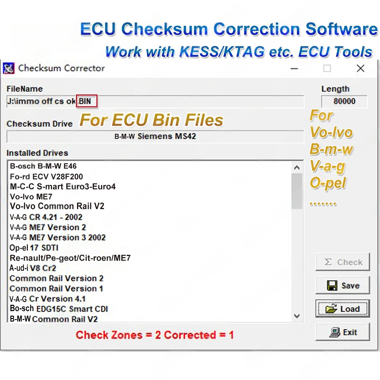 ECU Checksum Correction Softwa - Embroidery Legacy Software avaliação e preço