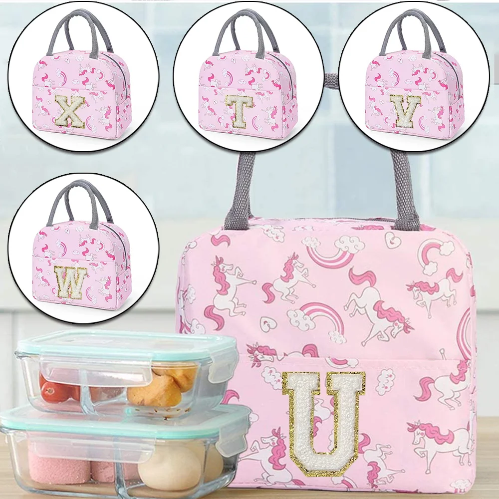 Insulation Lunch Bag Cute Unic - Embroidery Unicorn avaliação e preço