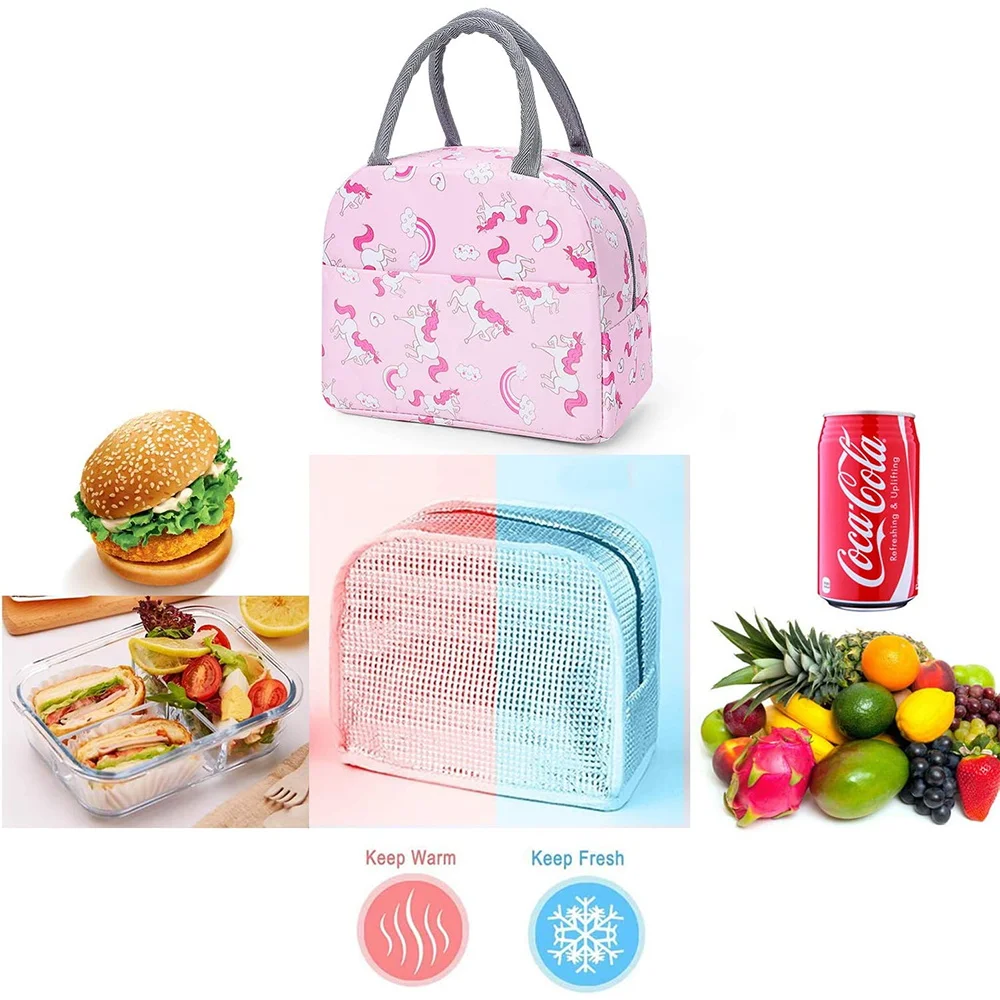 Insulation Lunch Bag Cute Unic - Embroidery Unicorn avaliação e preço