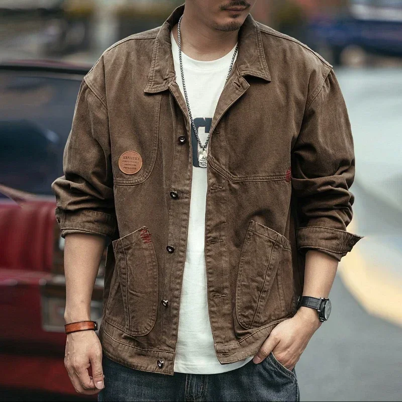 Button Jeans Coat Men Black Ca - Embroidery Jeans avaliação e preço