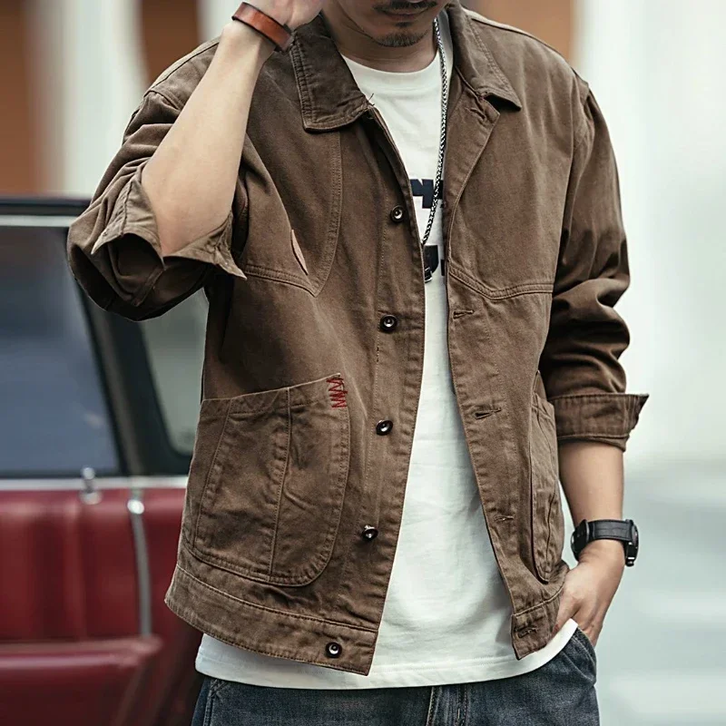 Button Jeans Coat Men Black Ca - Embroidery Jeans avaliação e preço