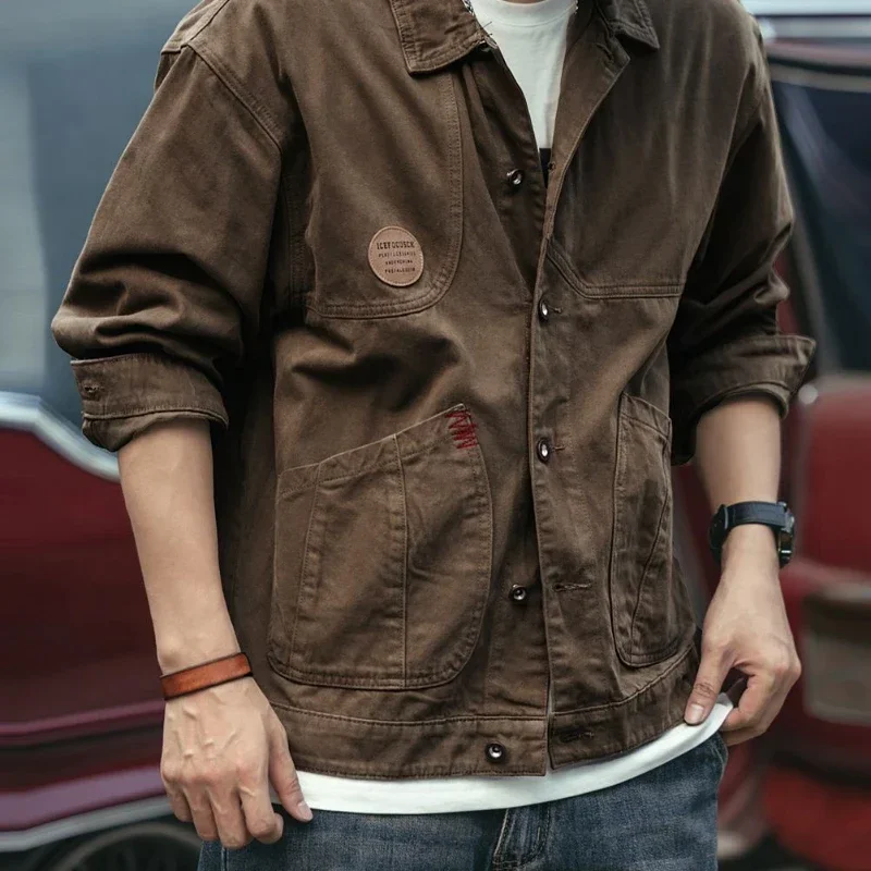 Button Jeans Coat Men Black Ca - Embroidery Jeans avaliação e preço