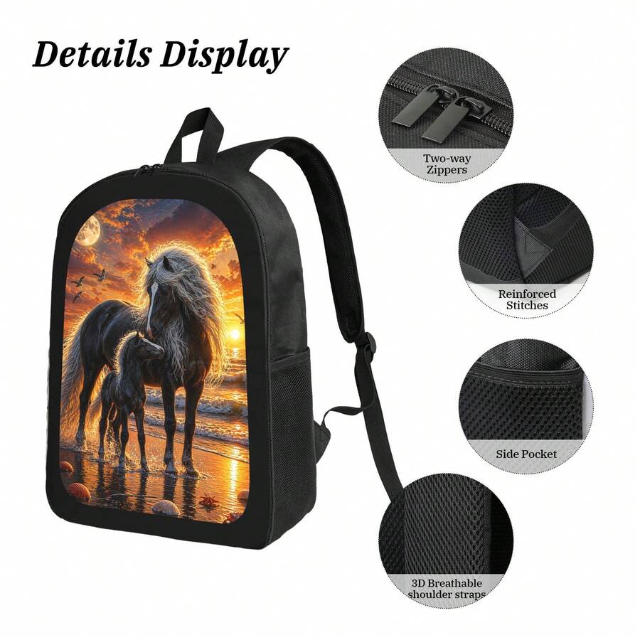 Dreamy Horse Sunset Print Back - Embroidery Horse avaliação e preço